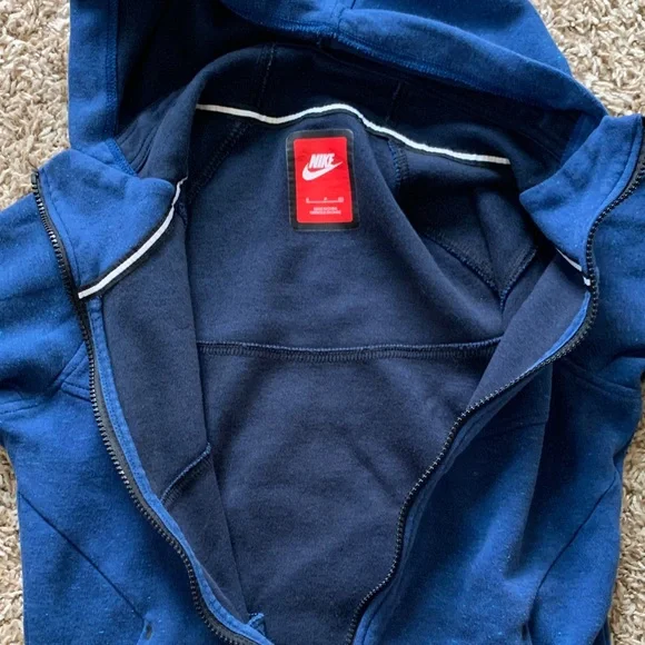 Nike Women’s Royal Blue Hooded Full-Zip Zipper Jacket Size Small - Picture 8 of 10